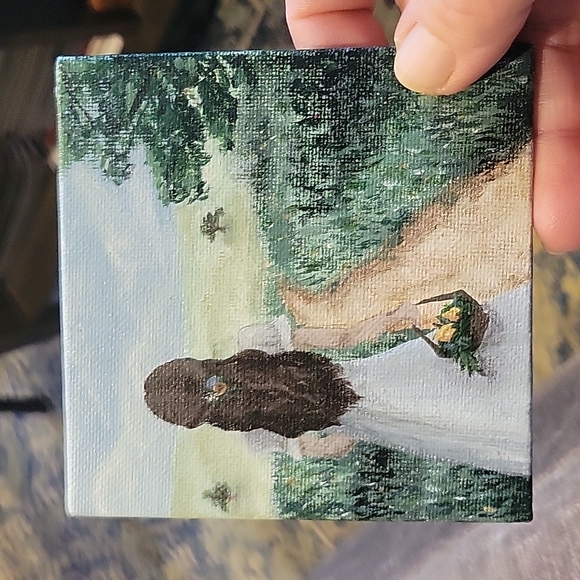 2 Handpainted Pictures on Canvas,EUC - Picture 2 of 6